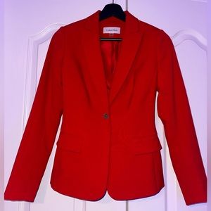 Calvin Klein Red Suit (Blazer & Pants)